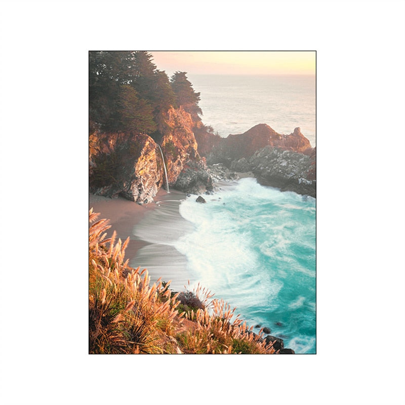 Tropical Blue Ocean and Sky Canvas Art