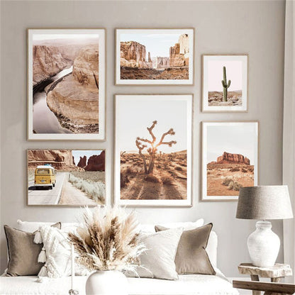 Desert Landscape Cactus Canvas Art