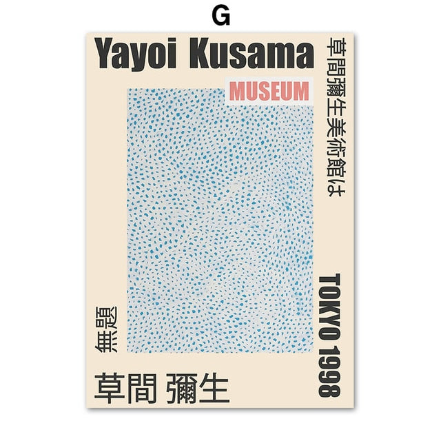 Abstract Yayoi Kusama Pumpkin Gallery Wall Art Canvas