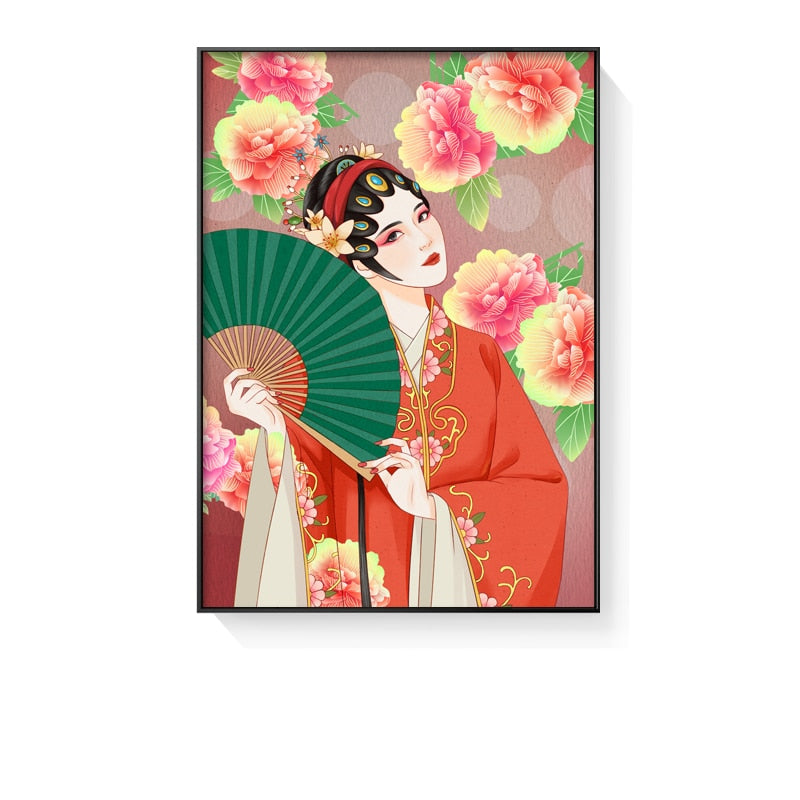 Chinese Traditional Peking Opera Female Canvas Art