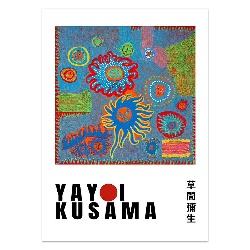 Yayoi Kusama Mushroom Canvas Art