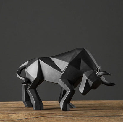 Geometric Bull Statue