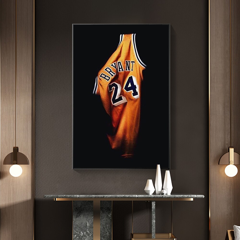 Kobe Bryant Jersey Motivational Canvas Art