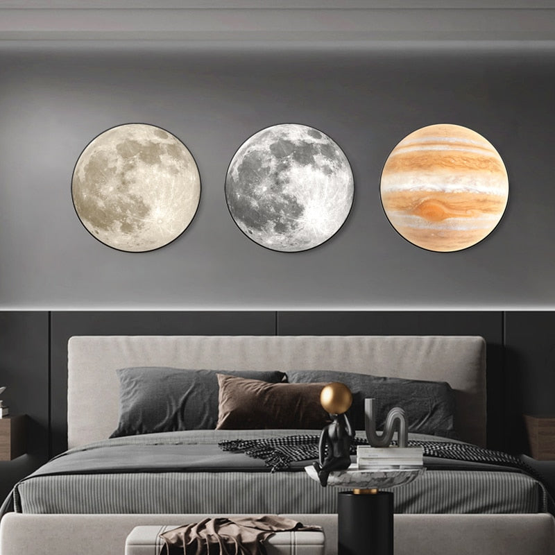 Planet Round Canvas Art