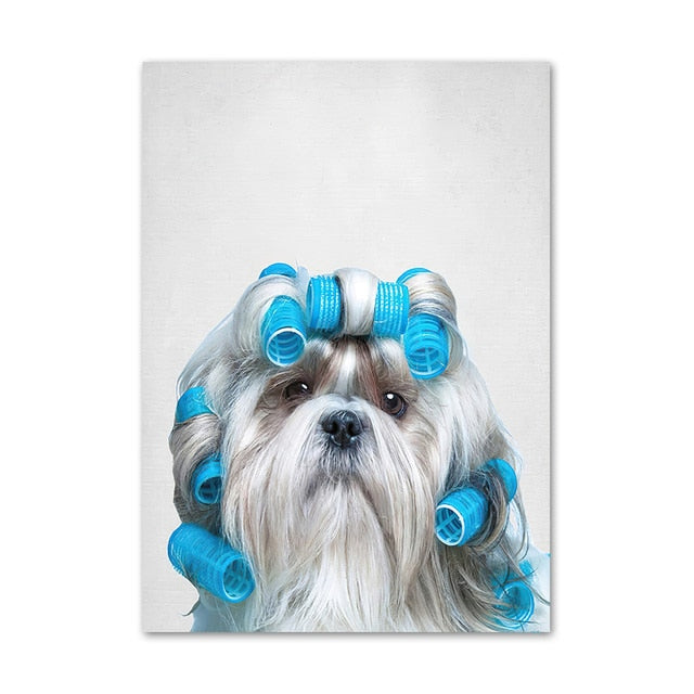 Funny Cute Dog Canvas Art