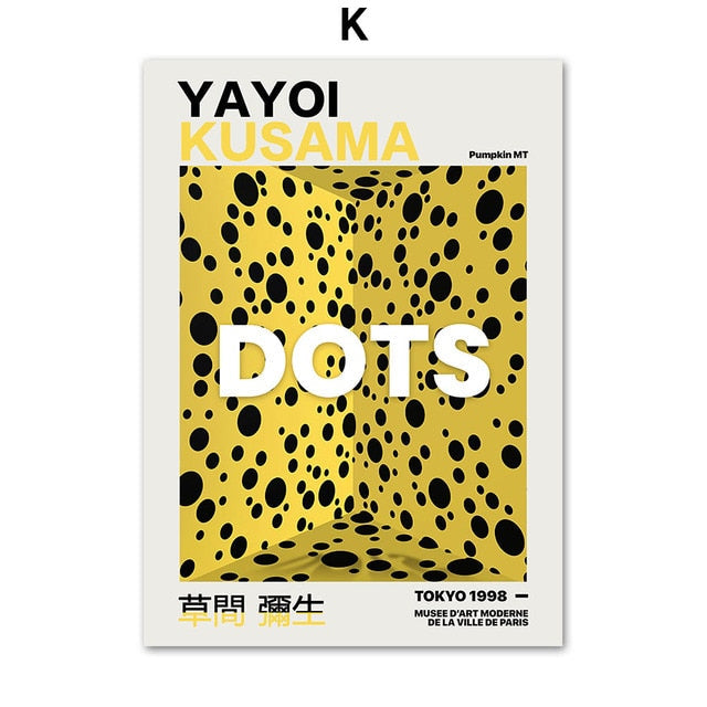 Abstract Yayoi Kusama Gallery Wall Art Canvas