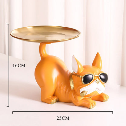 Cool Bulldog Storage Figurine