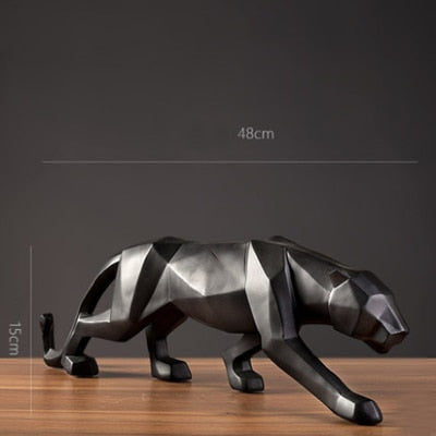 Geometric Panther Statue