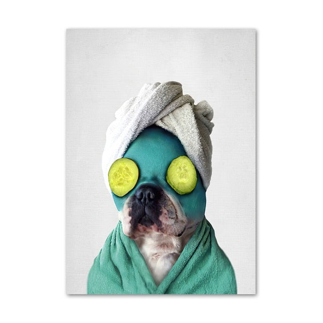 Funny Cute Dog Canvas Art