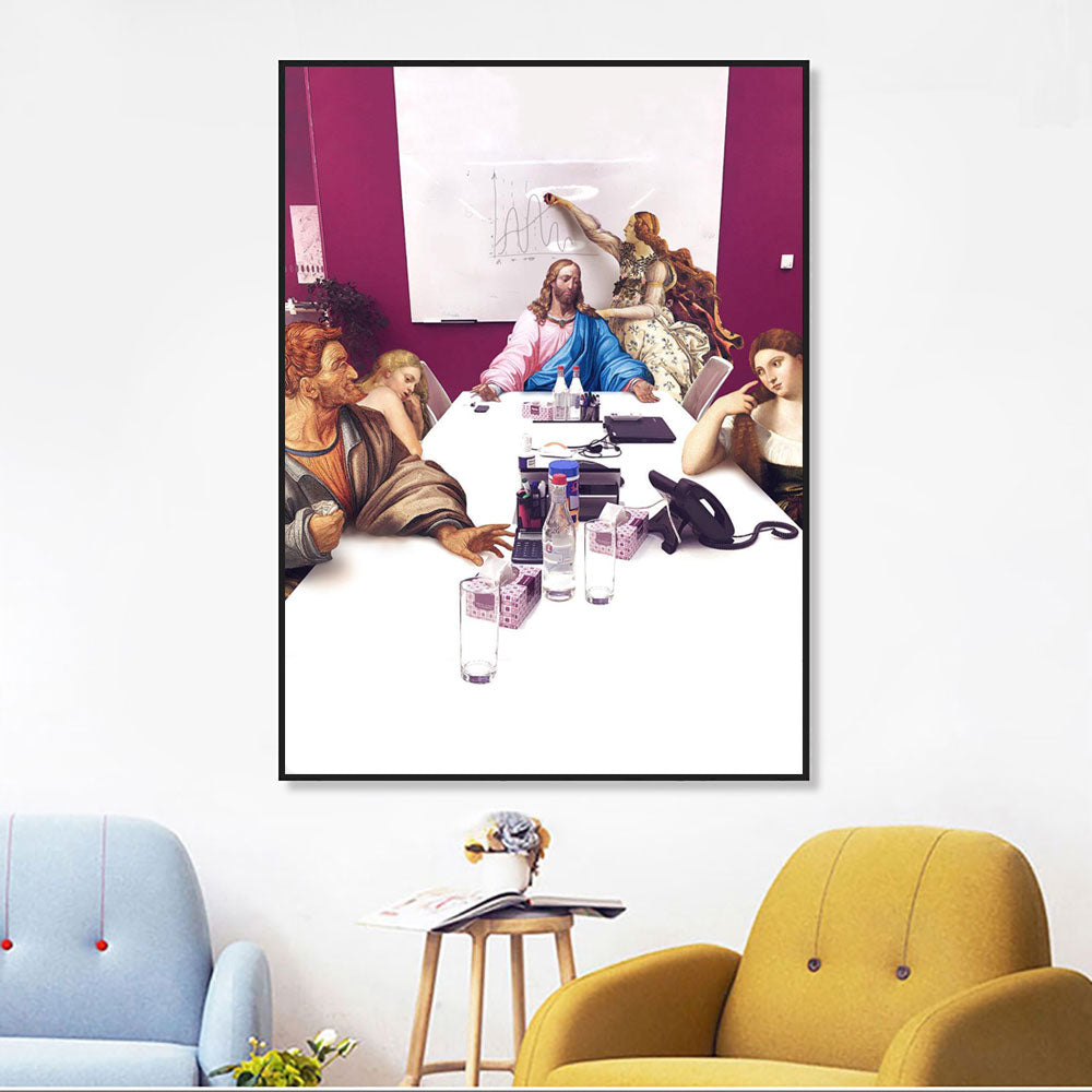 Jesus In The Meeting Canvas Art