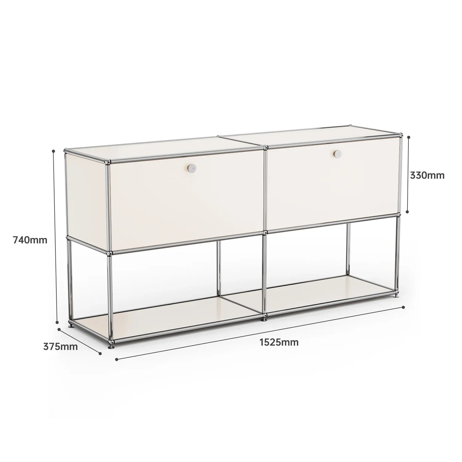 USM Haller White Modular Storage Cabinet Replica