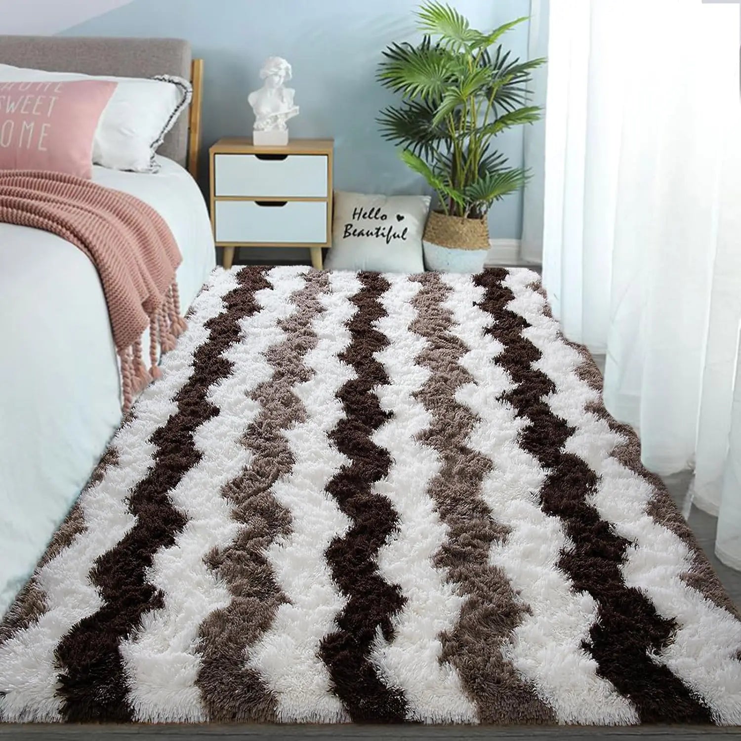 Noahas Soft Shaggy Plush Area Rug