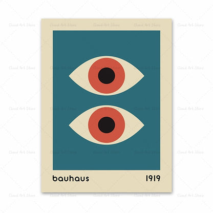 Abstract Bauhaus Gallery Wall Canvas Art