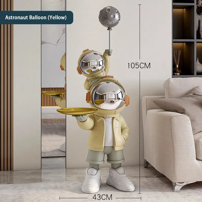 Cute Astronauts Tray Moon Lamp Landing Ornament