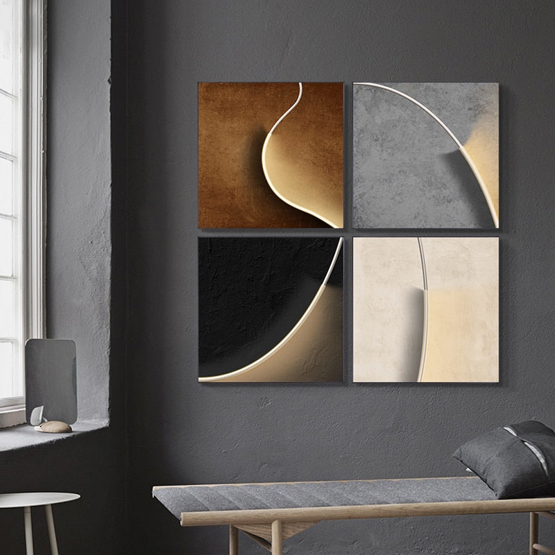 Abstract Industrial Line Canvas Art