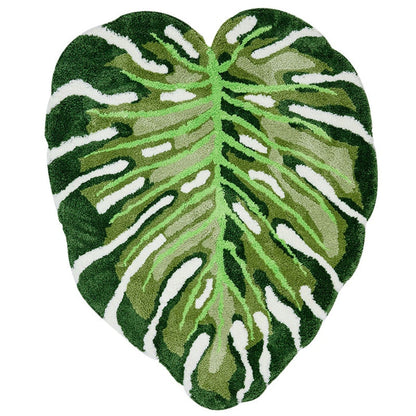 Tropical Monstera Leaf Rug