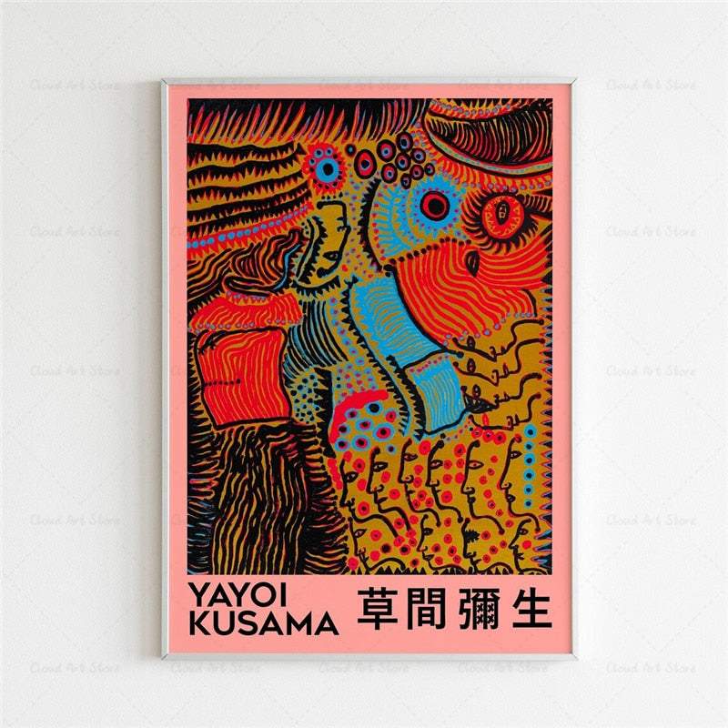 Yayoi Kusama Exhibition Wall Art Canvas