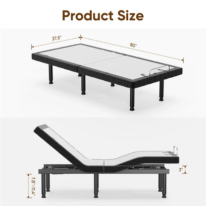 Adjustable Bed Frame with Massage