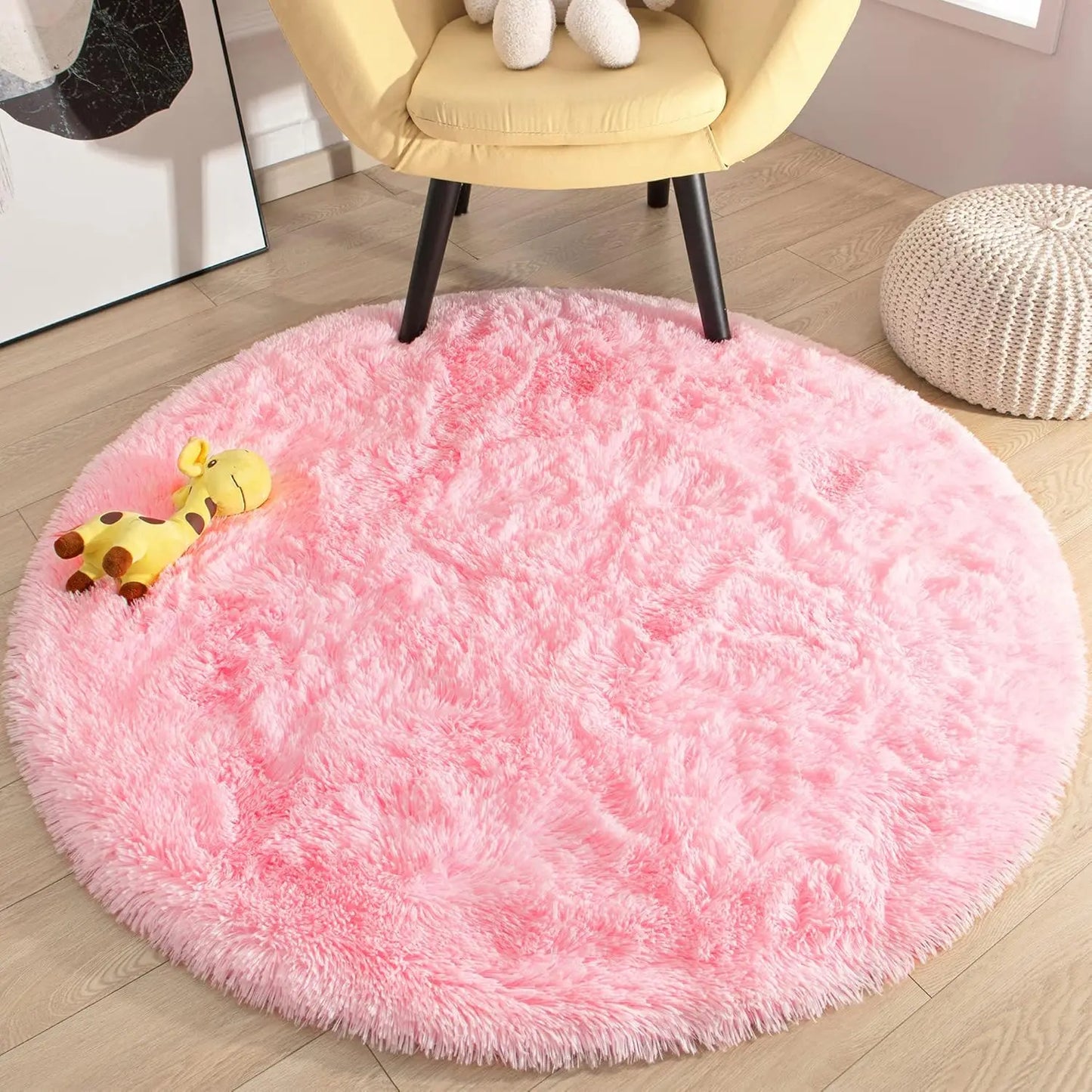 Noahas Round Fluffy Large Area Rug