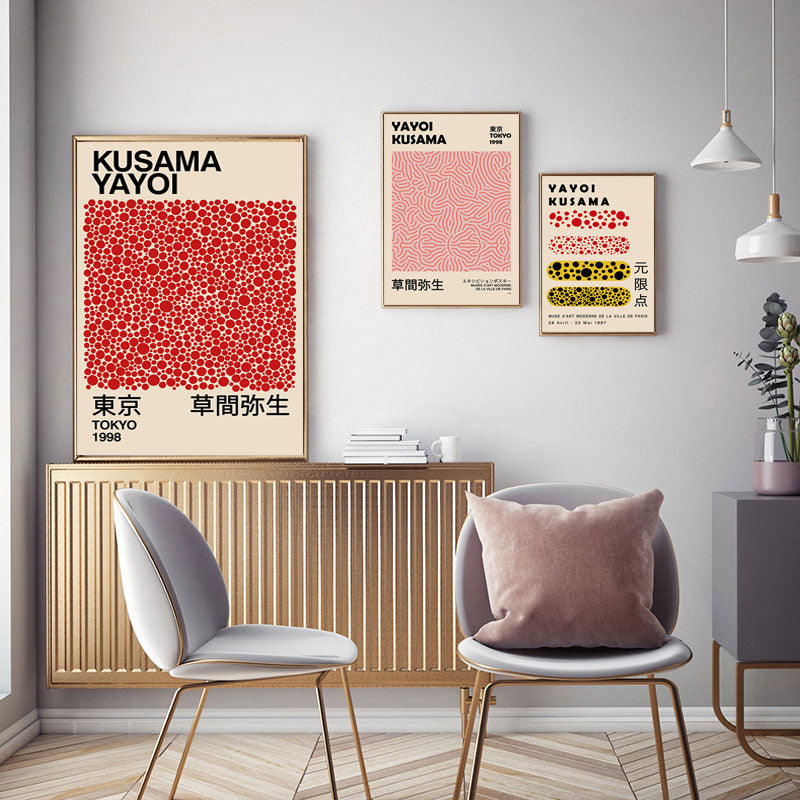 Yayoi Kusama Exhibition Gallery Canvas Art