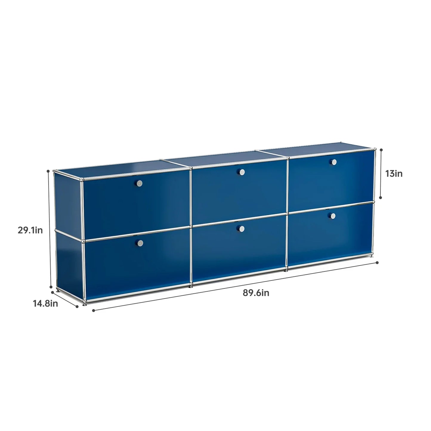 USM Haller Blue Modular Storage Cabinet Replica