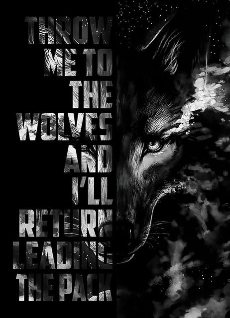 Wolf Inspiration Quotes Canvas Art