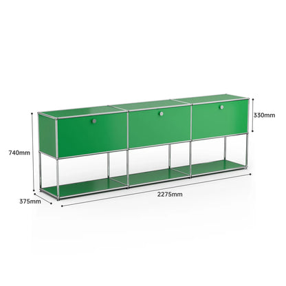 USM Haller Green Modular Storage Cabinet Replica