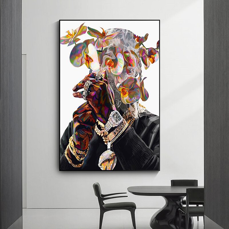 Rapper King Tupac Shakur Canvas Art