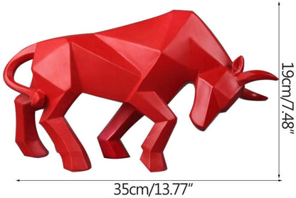 Geometric Bull Statue