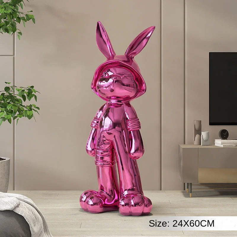 Electroplated Rabbit Floor Ornament Statue