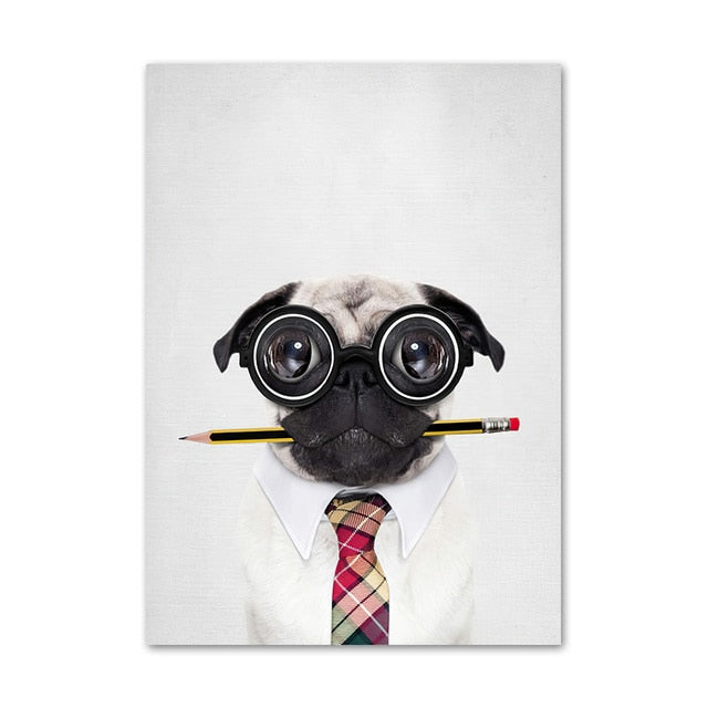 Funny Cute Dog Canvas Art