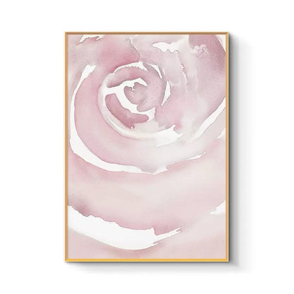 Pink Rose Heart Wall Art Canvas