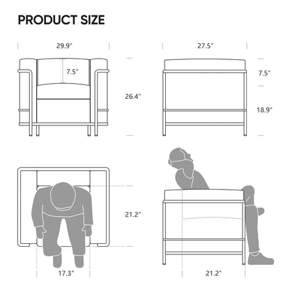 LC2 Sofa by Le Corbusier