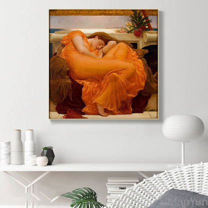 Sleeping Beauty Orange Canvas Art