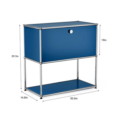 USM Haller Blue Modular Storage Cabinet Replica