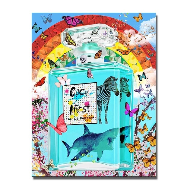 Perfume Bottle Graffiti Canvas Art