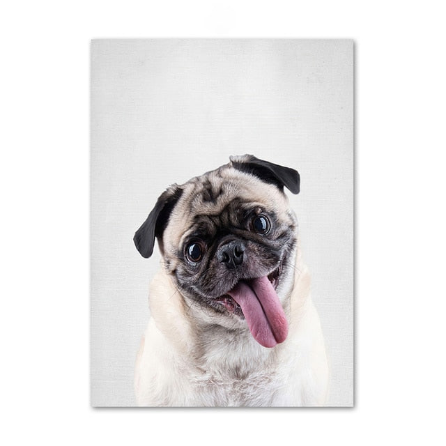 Funny Cute Dog Canvas Art