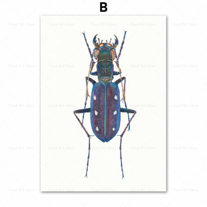 Beetle Insect Bee Nursery Room Canvas Art