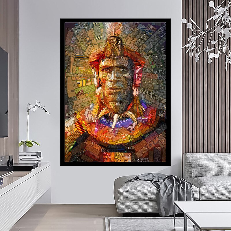 African Ethnic Mosaic Canvas Art