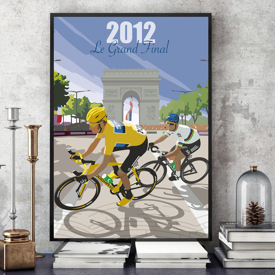 World City Bike Race Canvas Art