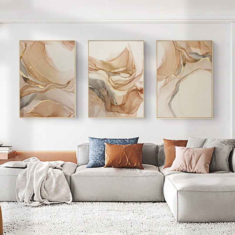 Beige Marble Canvas Art