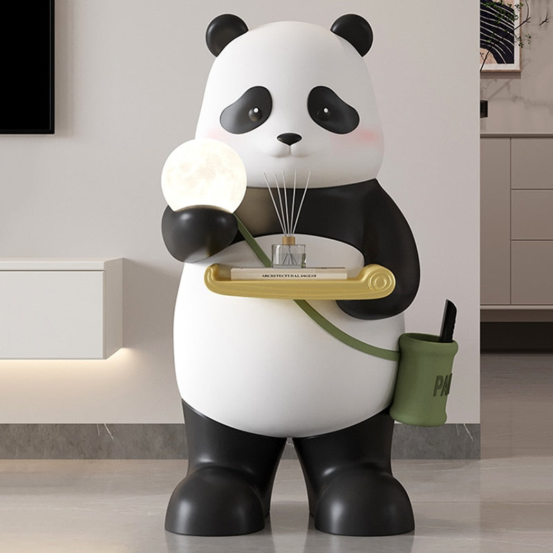 Panda Large Floor Ornament Lamp with Light