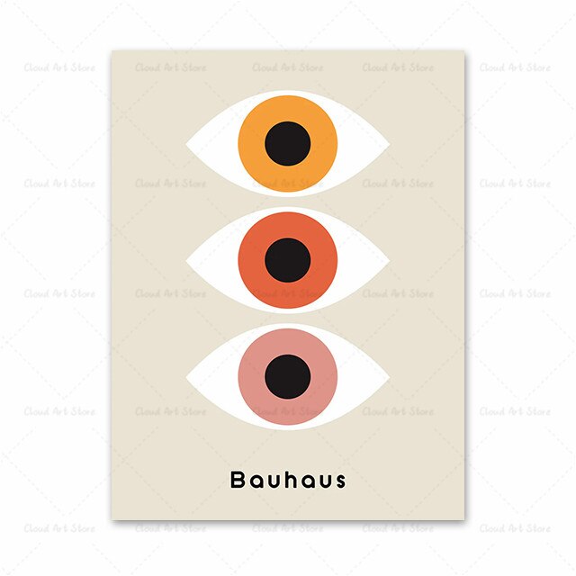 Abstract Bauhaus Gallery Wall Canvas Art