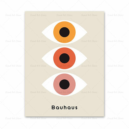 Abstract Bauhaus Gallery Wall Canvas Art