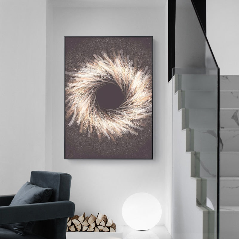 Abstract Gold Sparkle Canvas Art