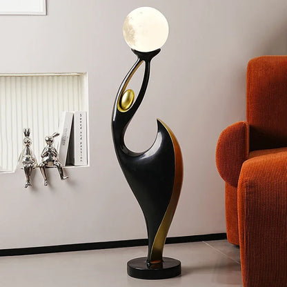 Abstract Figure Floor Ornament with Light