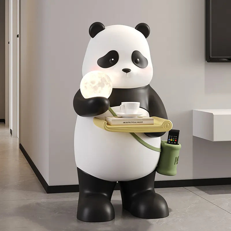 Panda Large Floor Ornament Lamp with Light