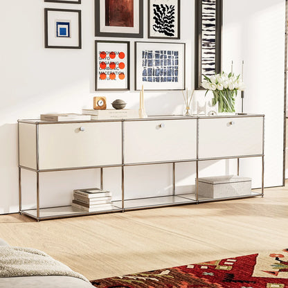 USM Haller White Modular Storage Cabinet Replica