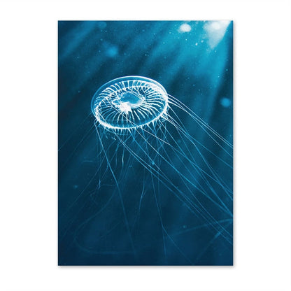 Dolphin Jellyfish Turtle Ocean Canvas Art