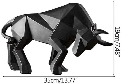 Geometric Bull Statue